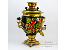 Самовары расписные латунные