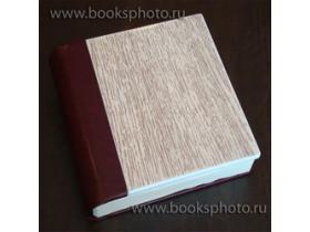 Обложка для фотокниги. Дерево лакированное кремовое с золотом