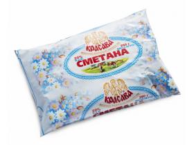 Сметана «Красава» в упаковке фин-пак