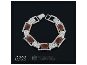 Серебряные браслеты с золотыми вставками
