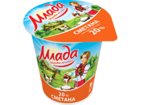 Натуральная сметана ТМ «Млада»