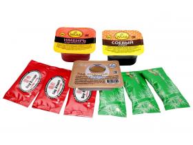 Порционный соевый соус, имбирь, васаби