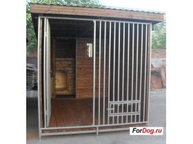Вольер 2*3,5м с кабиной 2*1,5м и с утеплённой будкой