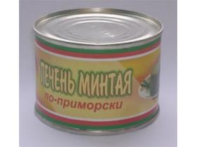 Печень минтая натуральная в консервах
