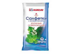 Освежающие влажные салфетки с экстрактами мяты. Серия «МИНИ»