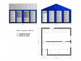 Модульное здание «Прачечная» МЗ 6,0×6,5
