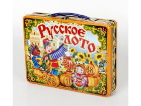 Русское лото в жестяном чемоданчике «Скоморохи»