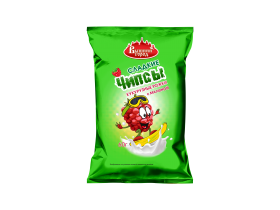 Чипсы воздушные сладкие кукурузные рожки с малиной