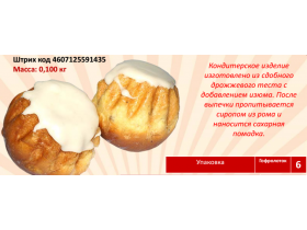 Пирожное «Ромовая баба»