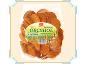 Печенье «Овсяное» с орехом в прозрачной упаковке