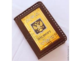Обложки для документов из кожи и металла с гравировкой