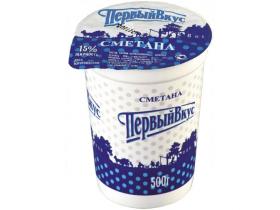 Сметана «Первый вкус» в пластиковых стаканах