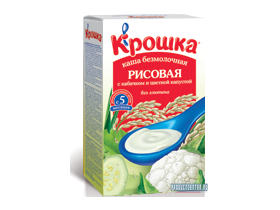 Безмолочная каша  Рисовая с кабачком и цветной капустой