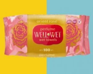 Парфюмированные влажные салфетки Well&Wet Rose