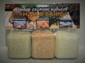 Набор соляных кубиков для бани и сауны "Иди в Баню"