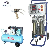 Установка для напыления пенополиуретана (оборудование ппу) ДУГА П5Т с подогревом компонентов