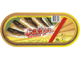 Консервированная сайра в жестяной банке