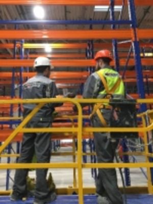 монтаж/демонтаж, сервисное обслуживание складского оборудования, испытание стеллажей