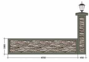 Бетонные заборы. Высота секции 1000 мм