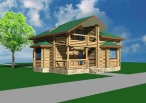 Двухэтажные дома из сруба