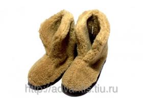 Домашняя обувь из овечьей шерсти