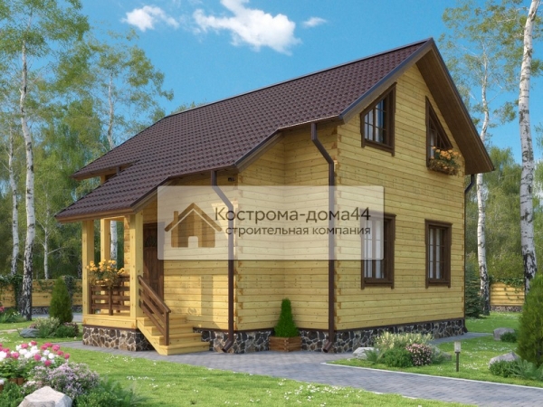 Дом из бруса №23 9х8.7