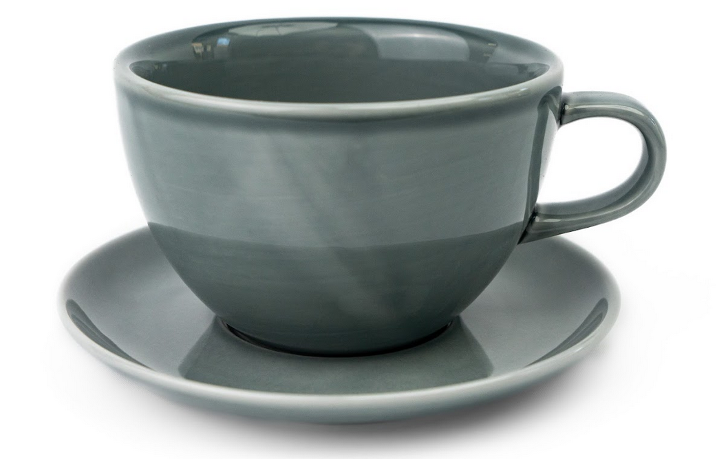 Кофейная пара RISE BASE 320мл серая (фарфор)