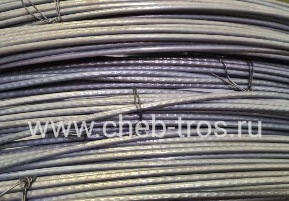 Сантехническая проволока для прочистки канализационных труб, ливневок-высокопрочная Вр-1400-1-80, ф5, ГОСТ 7348-81- 100 метров