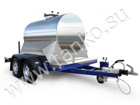 Цистерна пищевая на шасси легкового прицепа 1150 л