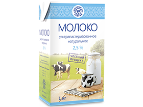 Молоко коровье в упаковке